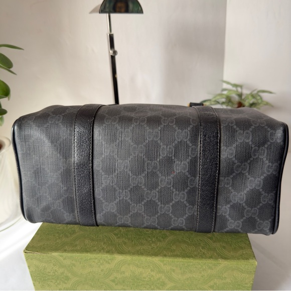 Vintage Gucci GG Canvas Small Boston with Sherry line Grey/Black - Picture 3 of 15